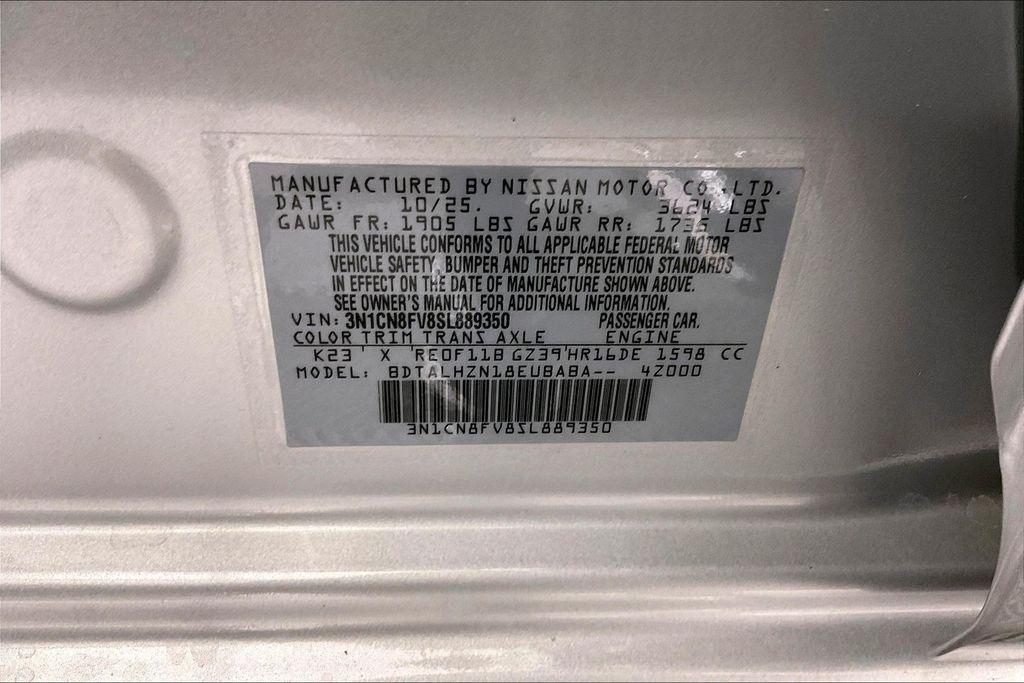 new 2025 Nissan Versa car, priced at $20,366