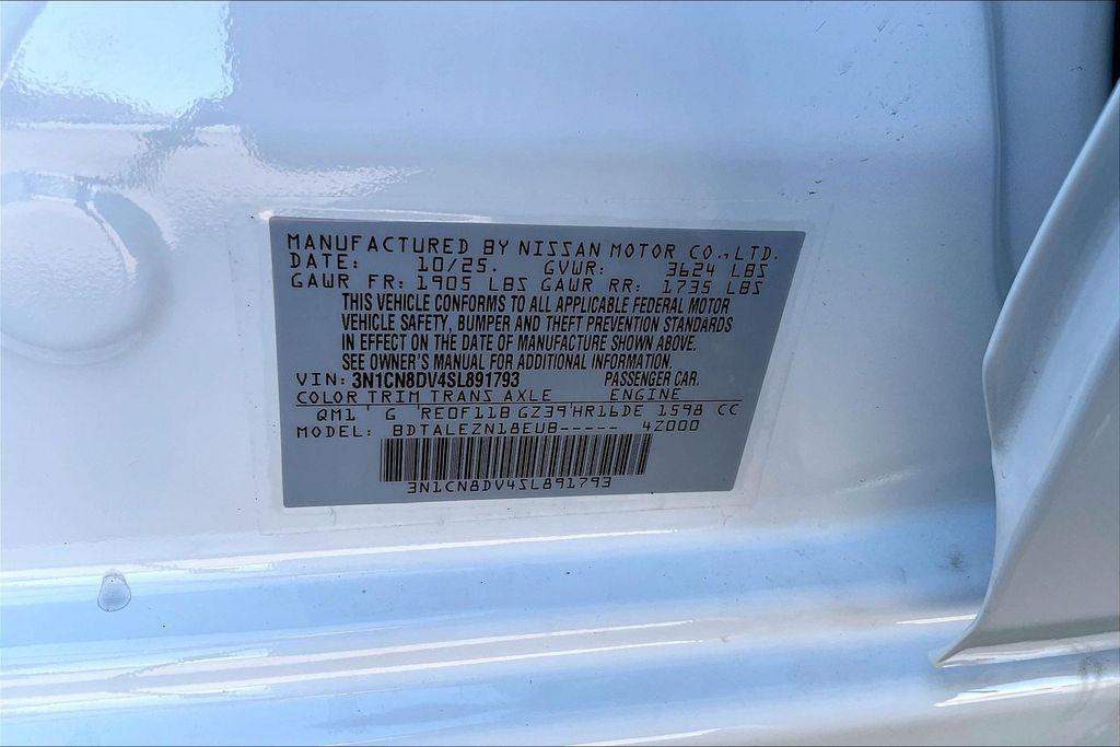 new 2025 Nissan Versa car, priced at $18,517