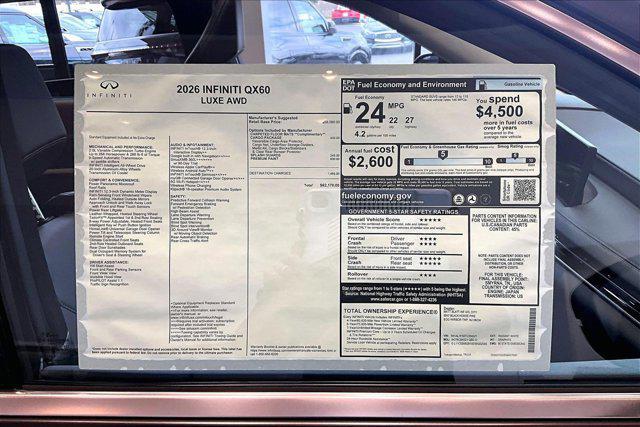 new 2026 INFINITI QX60 car, priced at $62,170