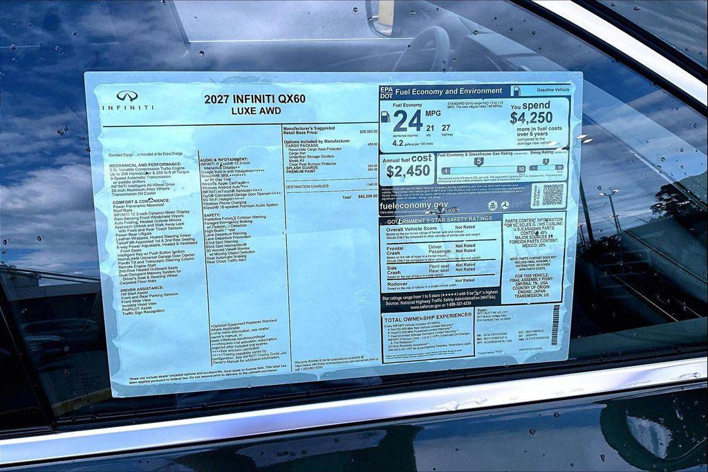 new 2027 INFINITI QX60 car, priced at $63,024
