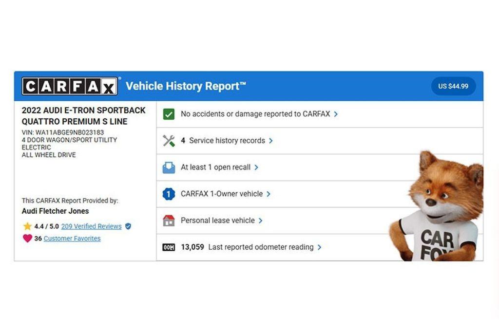 used 2022 Audi e-tron Sportback car, priced at $31,894