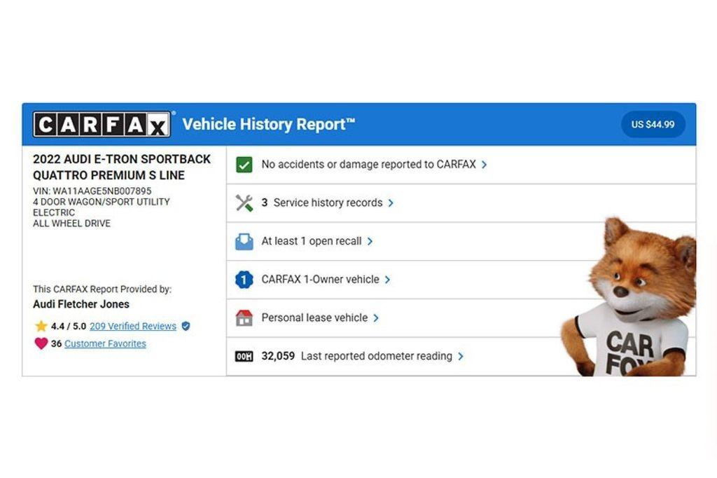 used 2022 Audi e-tron Sportback car, priced at $27,894