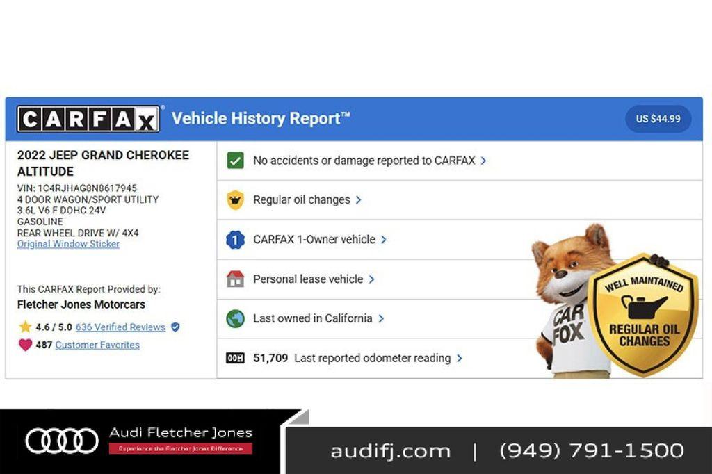 used 2022 Jeep Grand Cherokee car, priced at $29,894