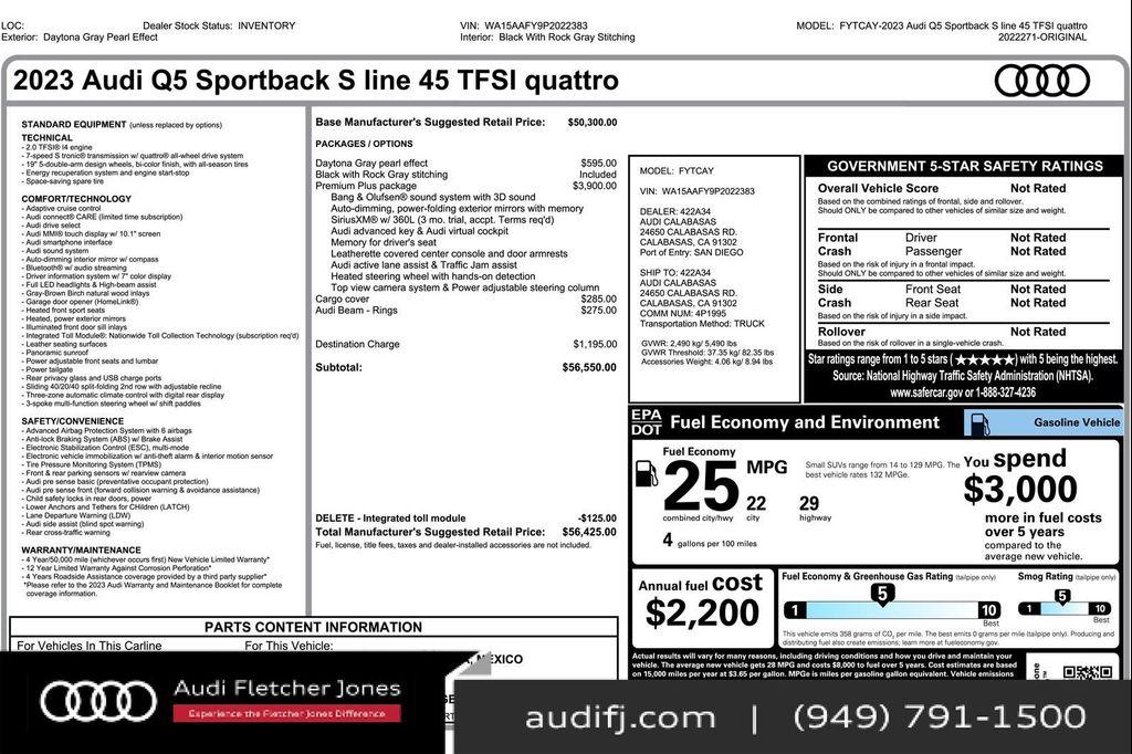 used 2023 Audi Q5 car, priced at $29,894