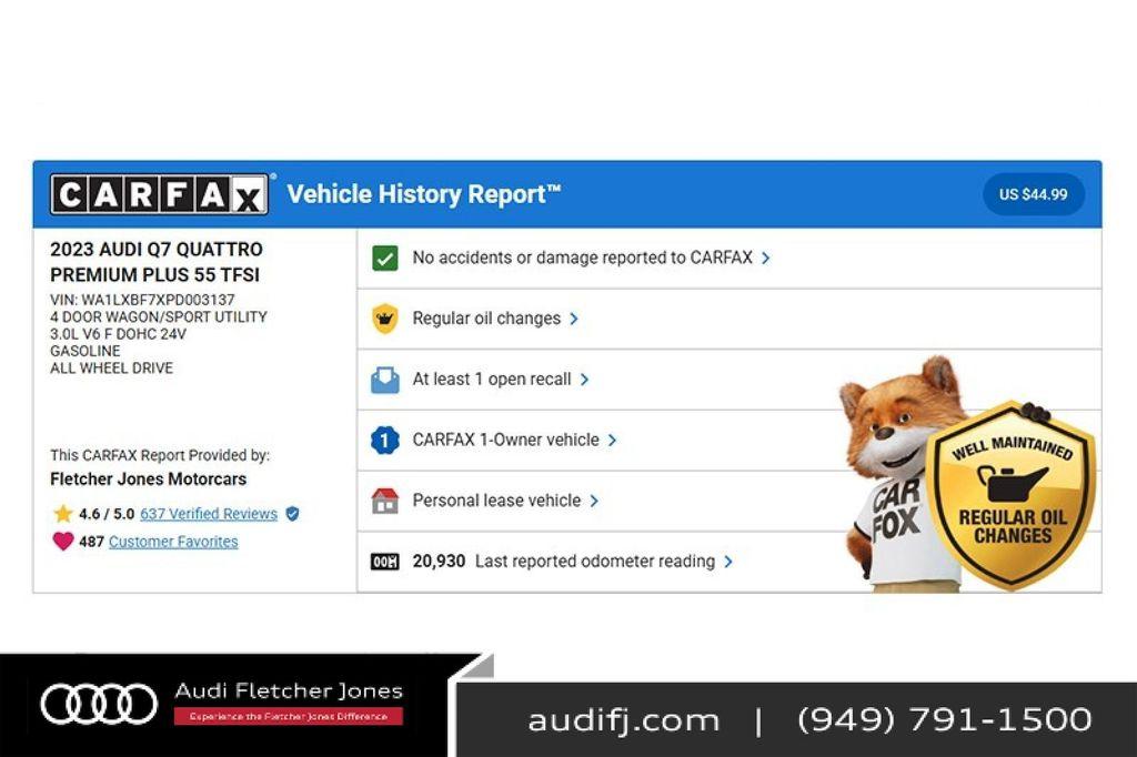 used 2023 Audi Q7 car, priced at $41,894