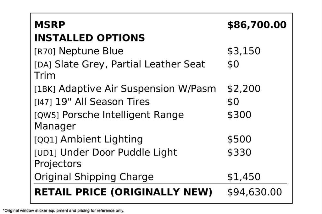 used 2023 Porsche Taycan car, priced at $63,894