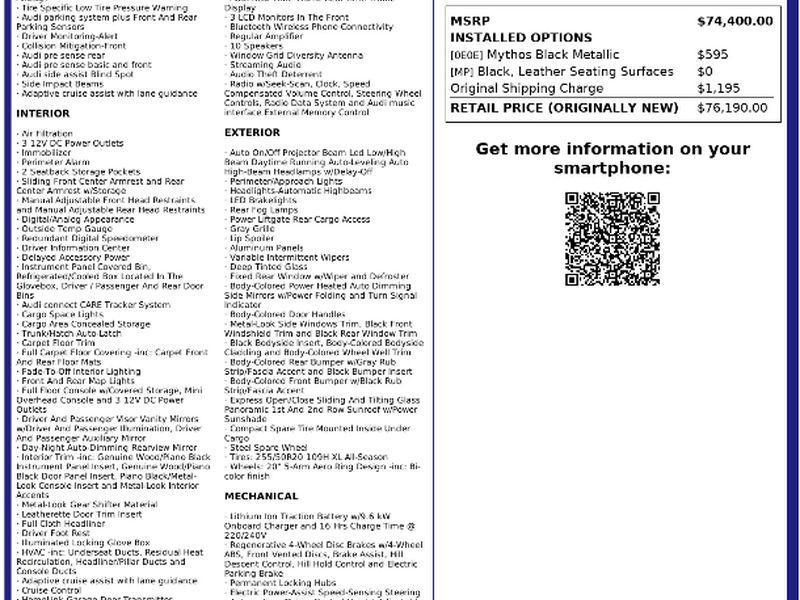 used 2024 Audi Q8 e-tron car, priced at $34,999