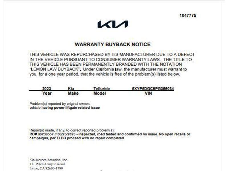 used 2023 Kia Telluride car, priced at $38,444