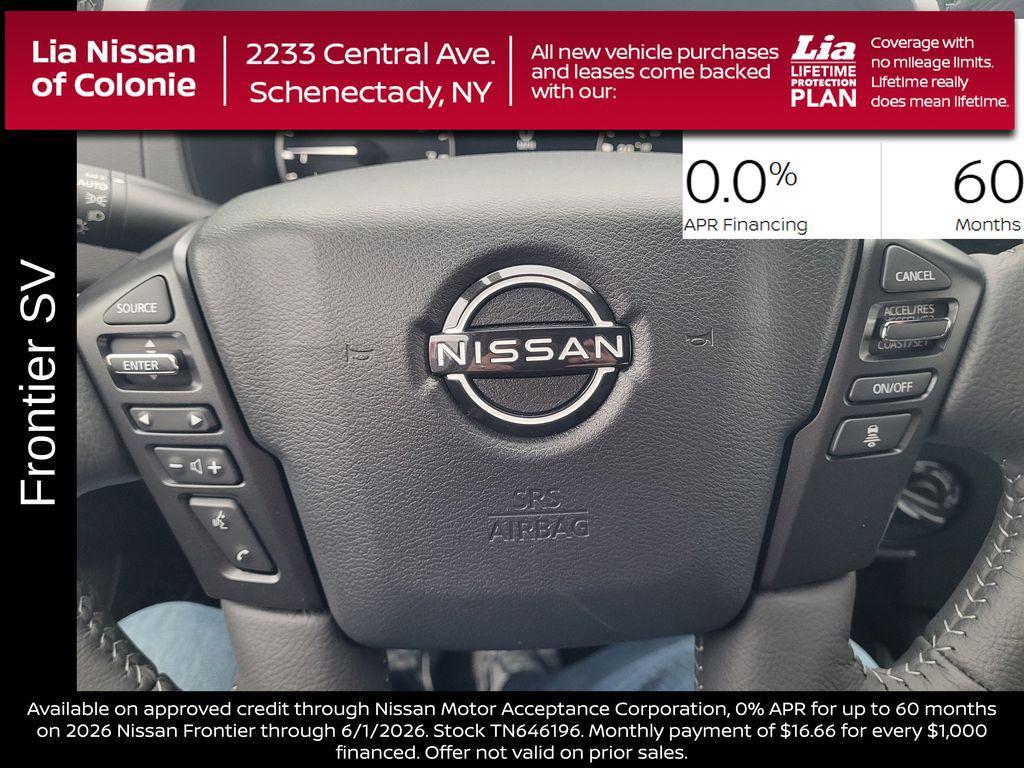 new 2026 Nissan Frontier car, priced at $39,885