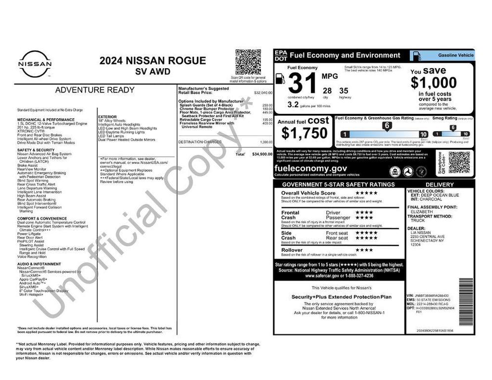 used 2024 Nissan Rogue car, priced at $23,977