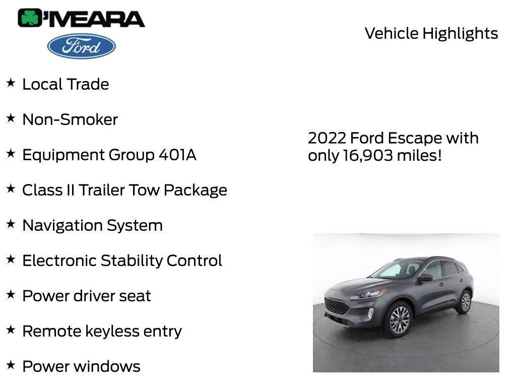 used 2022 Ford Escape car, priced at $27,990