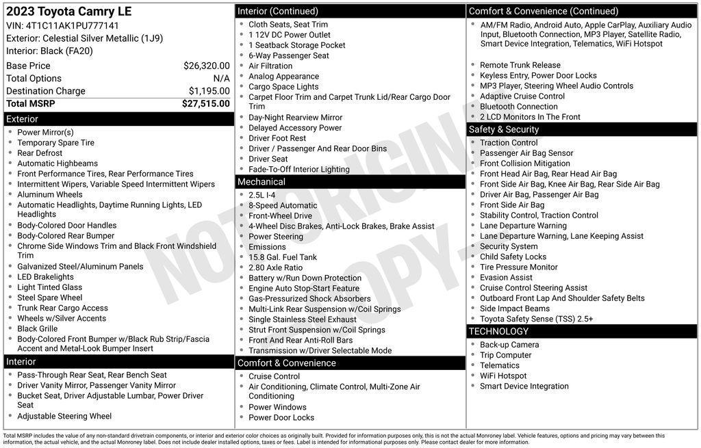 used 2023 Toyota Camry car, priced at $23,990