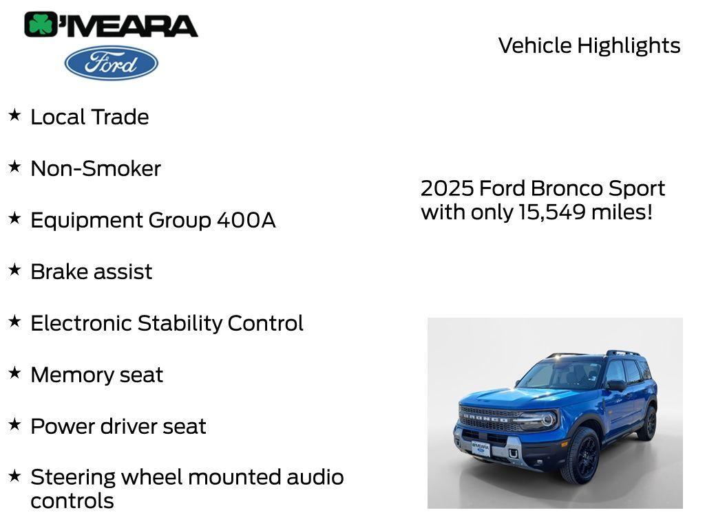 used 2025 Ford Bronco Sport car, priced at $33,990