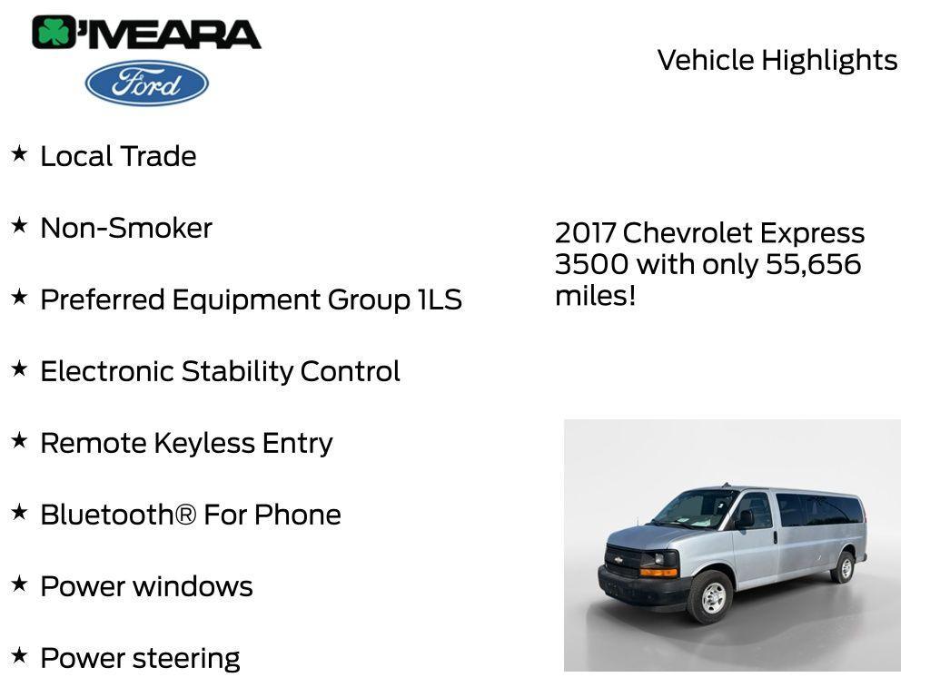 used 2017 Chevrolet Express 3500 car, priced at $21,420
