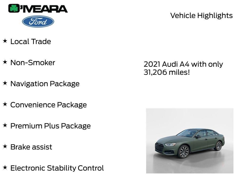 used 2021 Audi A4 car, priced at $26,990