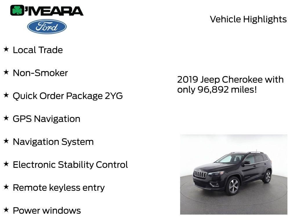 used 2019 Jeep Cherokee car, priced at $15,990