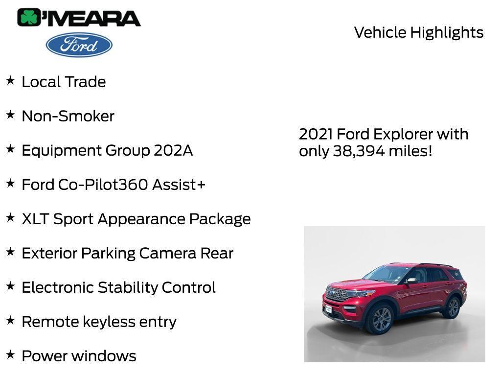 used 2021 Ford Explorer car, priced at $27,990
