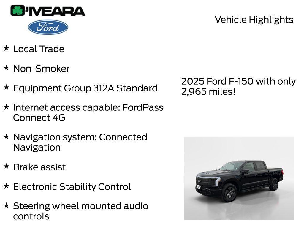 used 2025 Ford F-150 Lightning car, priced at $52,990