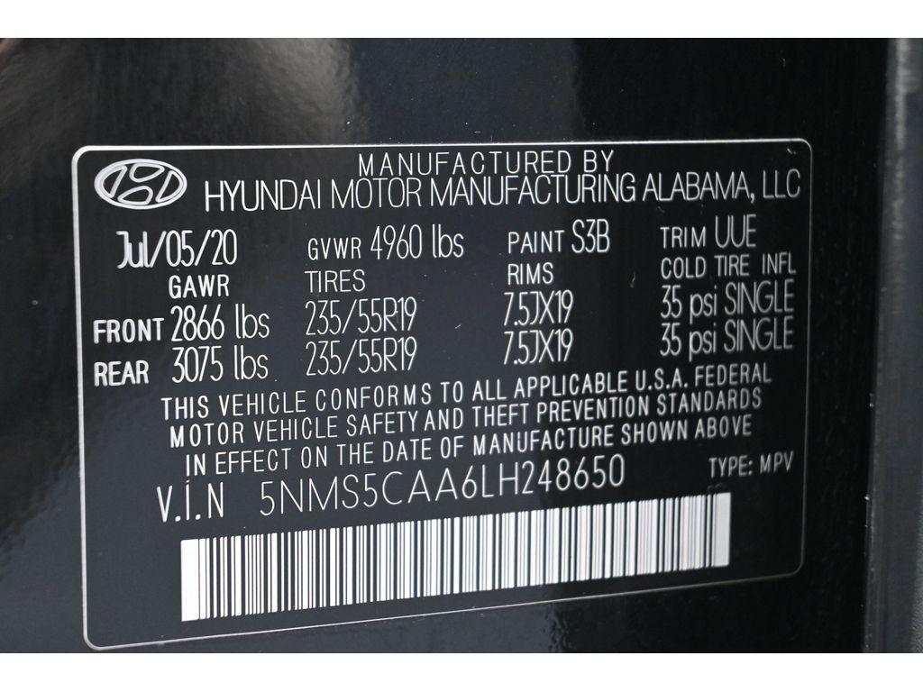 used 2020 Hyundai Santa Fe car, priced at $17,900