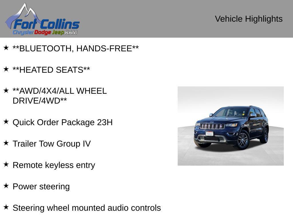 used 2017 Jeep Grand Cherokee car, priced at $14,685