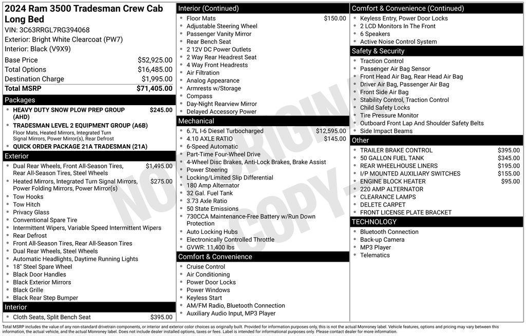 used 2024 Ram 3500 car, priced at $47,198