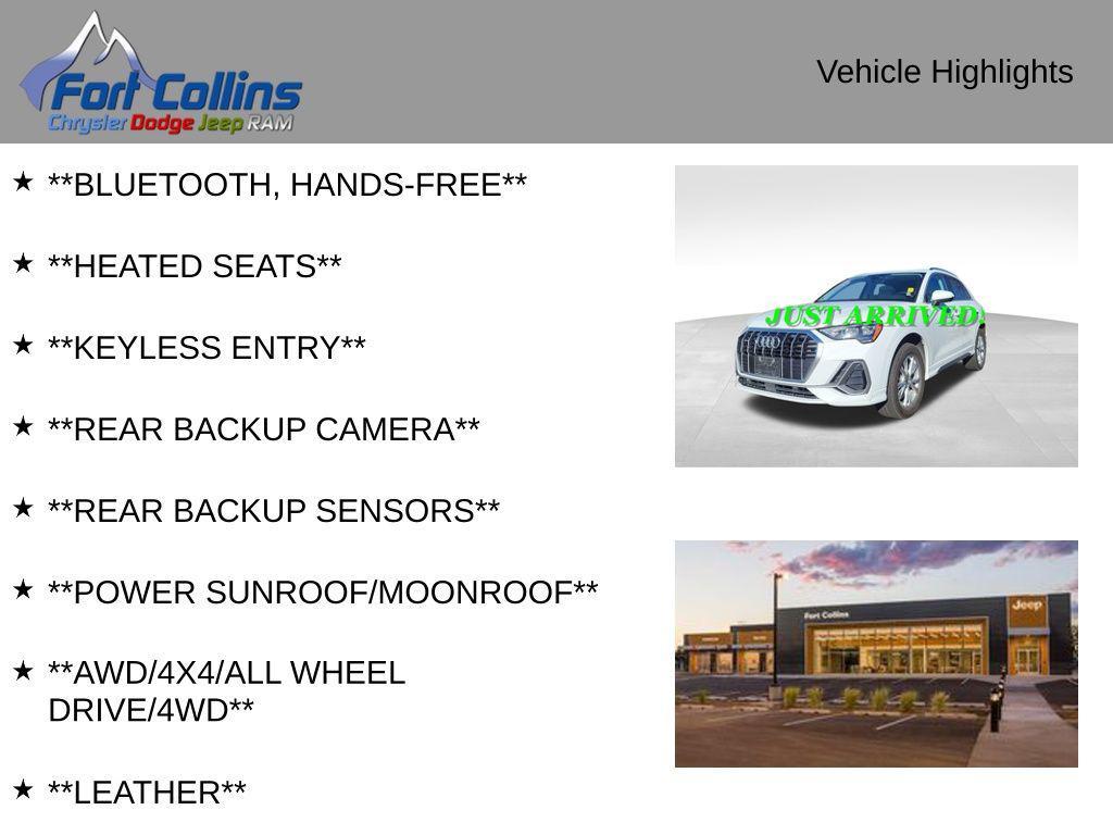 used 2021 Audi Q3 car, priced at $19,495