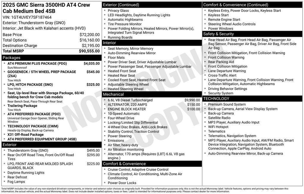 used 2025 GMC Sierra 3500 car, priced at $80,675