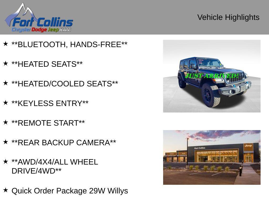 used 2024 Jeep Wrangler 4xe car, priced at $33,495