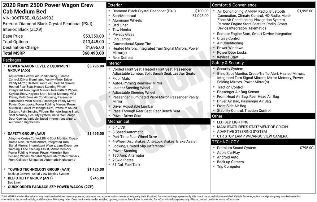 used 2020 Ram 2500 car, priced at $35,486