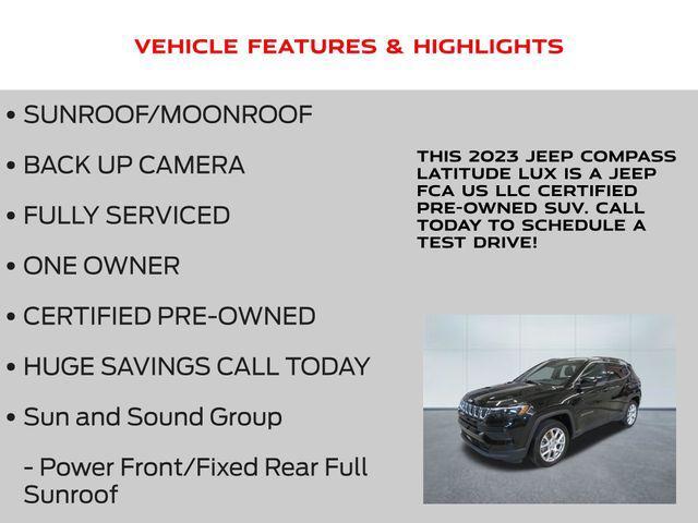 used 2023 Jeep Compass car, priced at $21,425