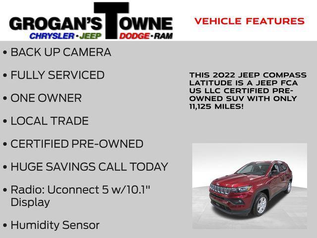 used 2022 Jeep Compass car, priced at $19,757