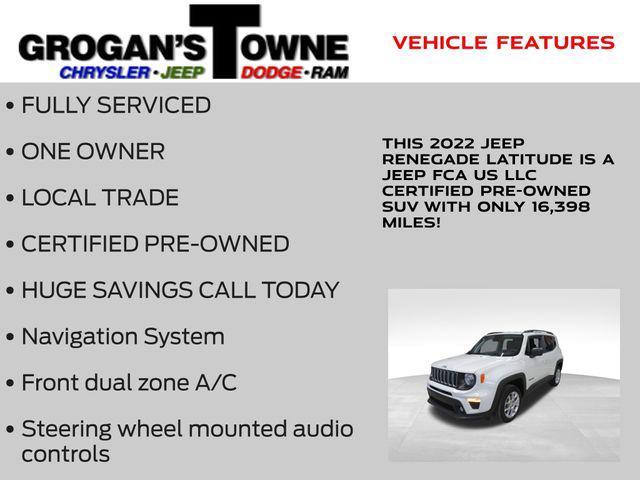 used 2022 Jeep Renegade car, priced at $18,850