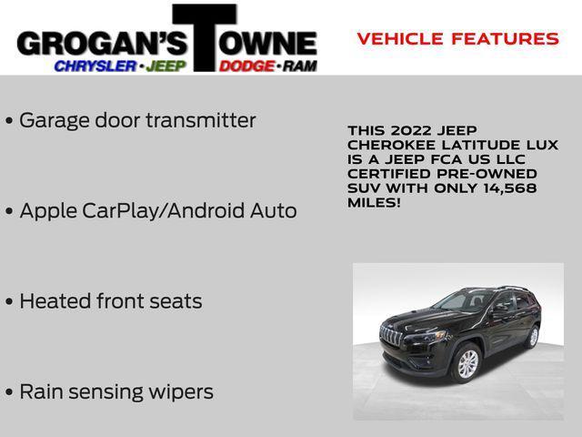 used 2022 Jeep Cherokee car, priced at $23,243