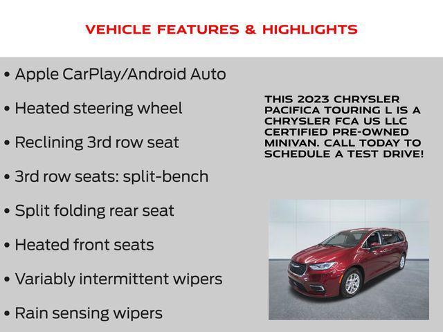 used 2023 Chrysler Pacifica car, priced at $23,645