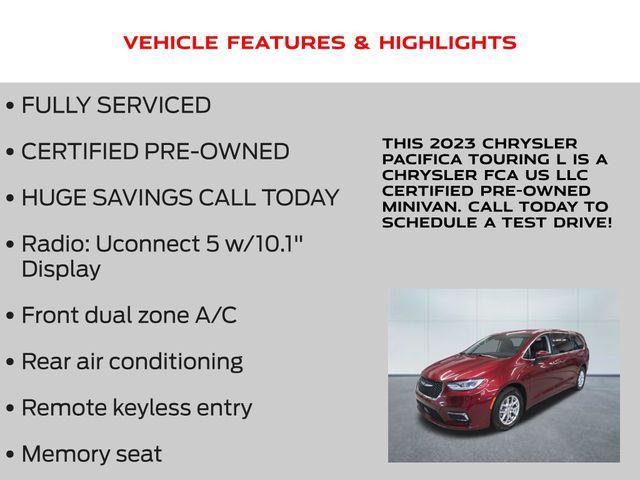 used 2023 Chrysler Pacifica car, priced at $23,645