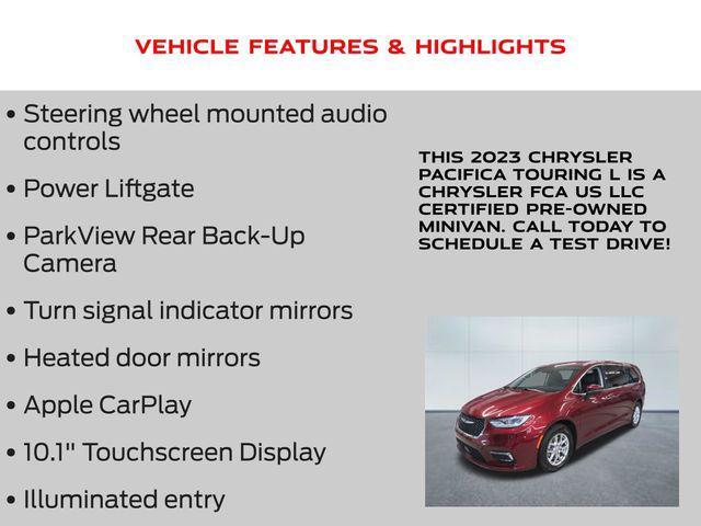 used 2023 Chrysler Pacifica car, priced at $23,645