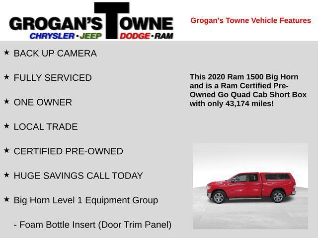 used 2020 Ram 1500 car, priced at $24,571