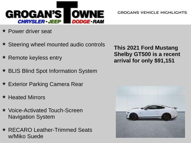 used 2021 Ford Shelby GT500 car, priced at $91,151