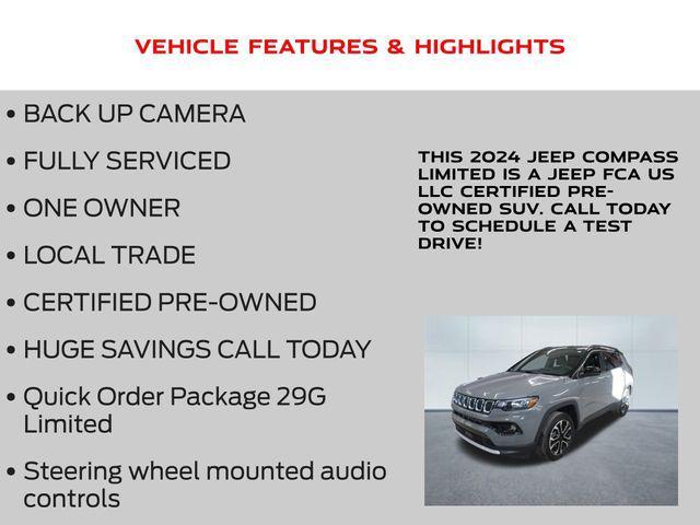 used 2024 Jeep Compass car, priced at $25,491