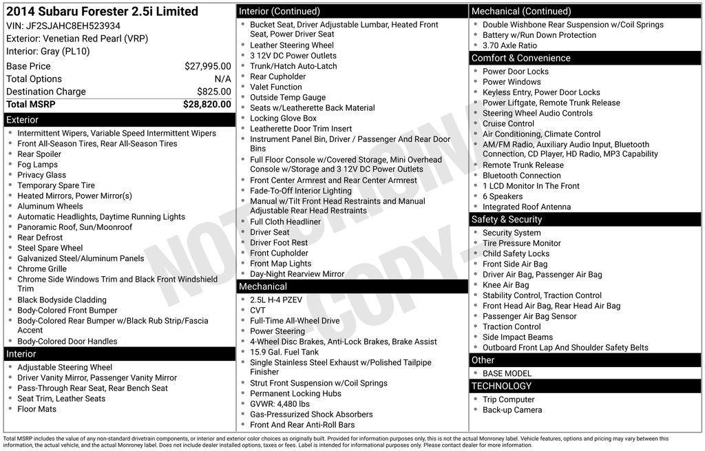 used 2014 Subaru Forester car