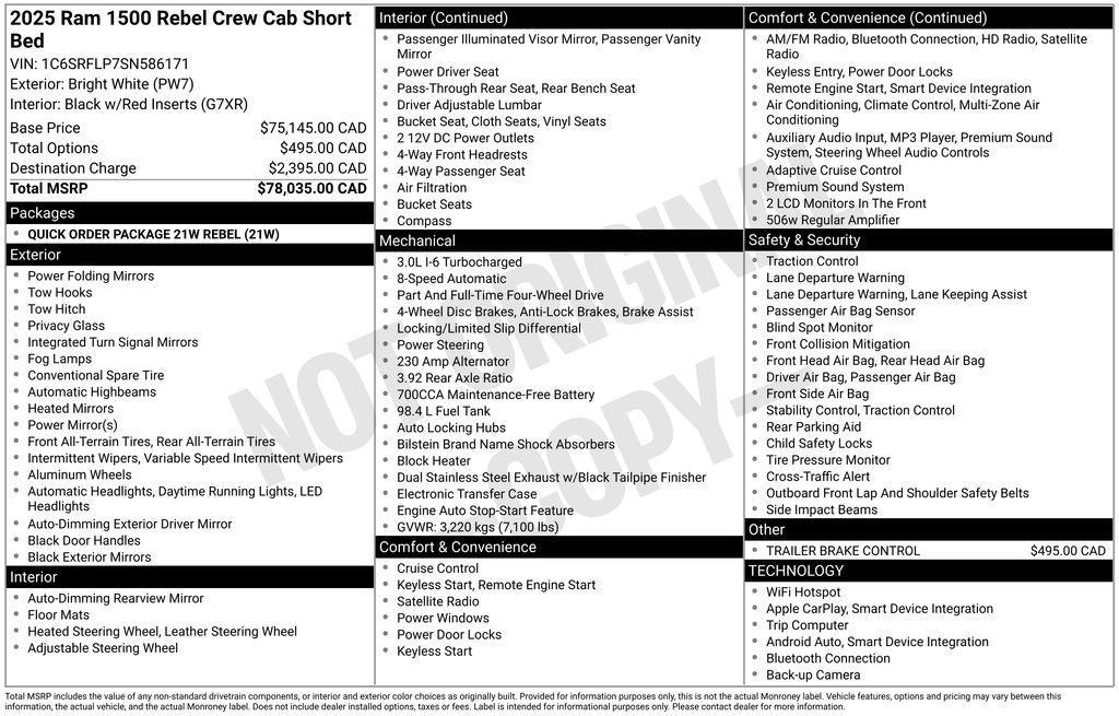 used 2025 Ram 1500 car, priced at $49,200