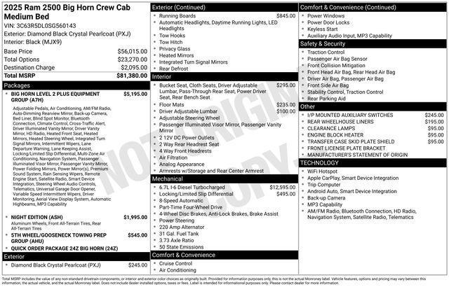used 2025 Ram 2500 car, priced at $62,997