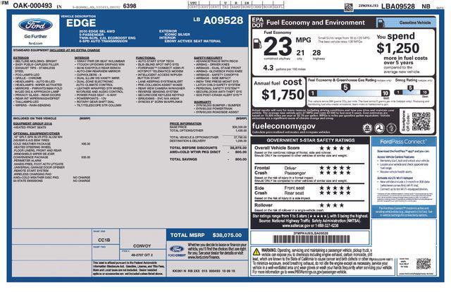 used 2020 Ford Edge car, priced at $19,772