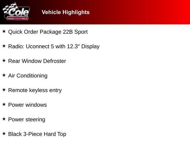 new 2026 Jeep Wrangler car, priced at $38,500