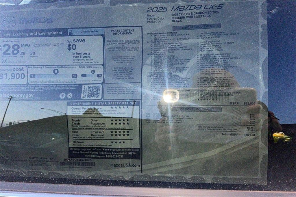 new 2025 Mazda CX-5 car, priced at $31,955