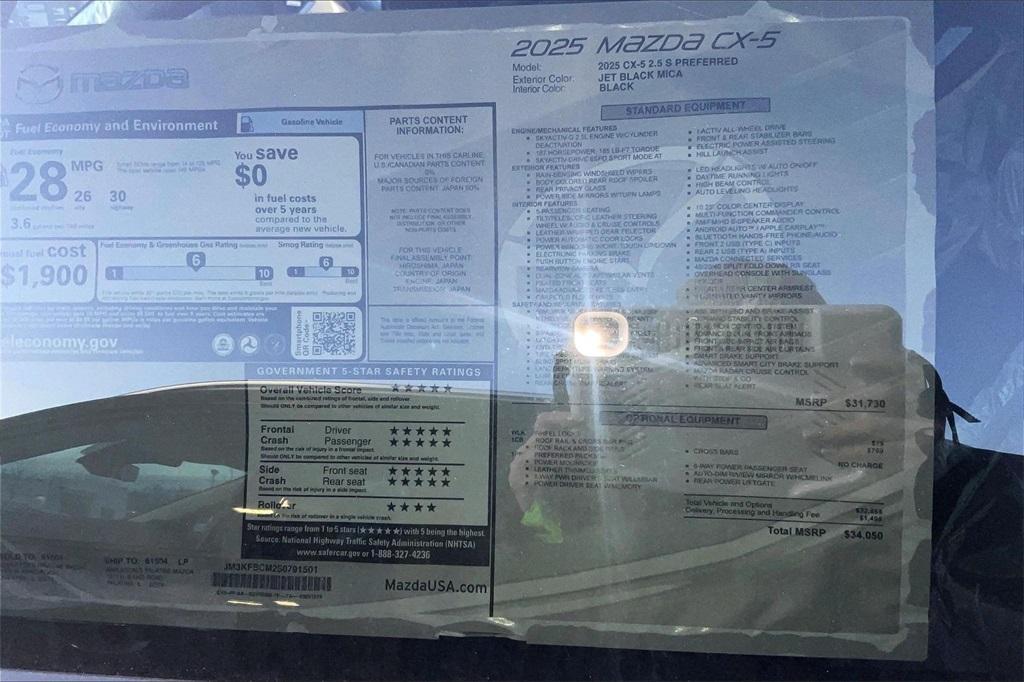 new 2025 Mazda CX-5 car, priced at $30,592