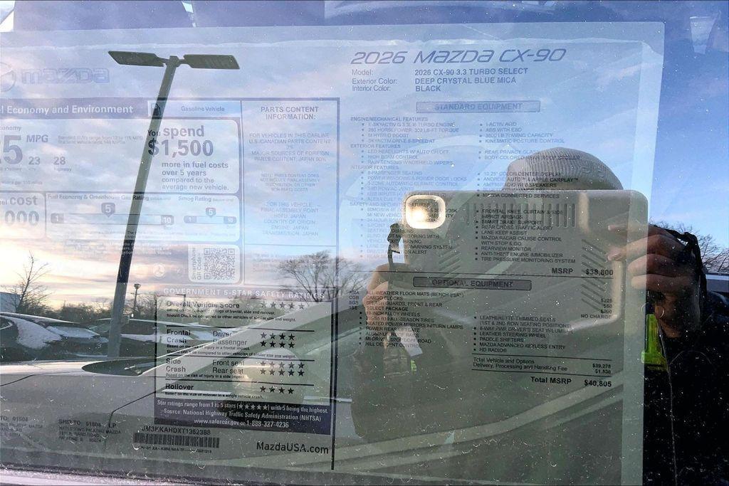 new 2026 Mazda CX-90 car, priced at $38,152