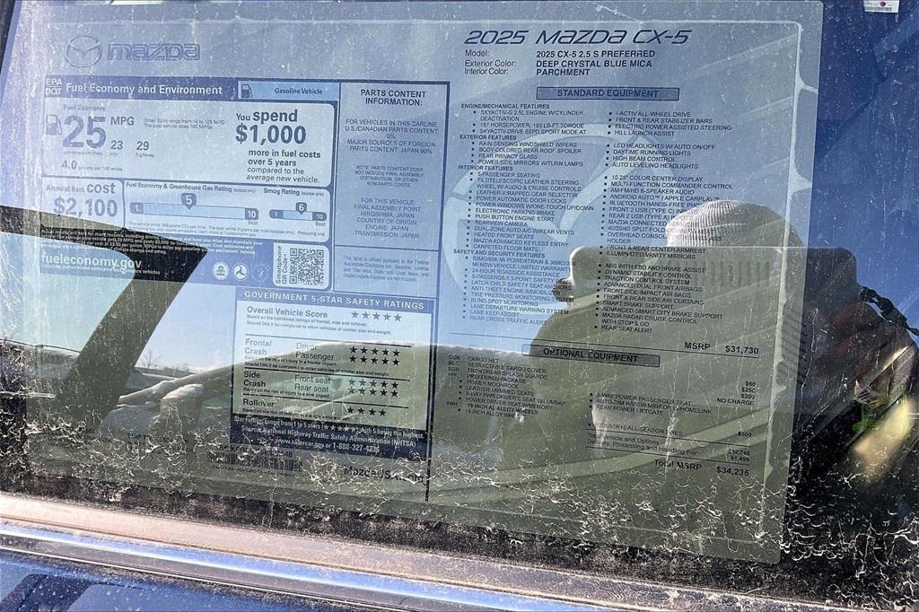 new 2025 Mazda CX-5 car, priced at $30,785