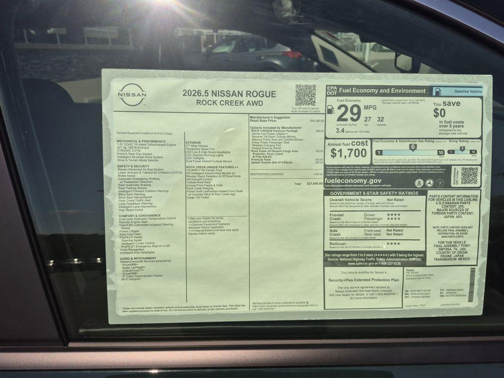 new 2026 Nissan Rogue car, priced at $35,863