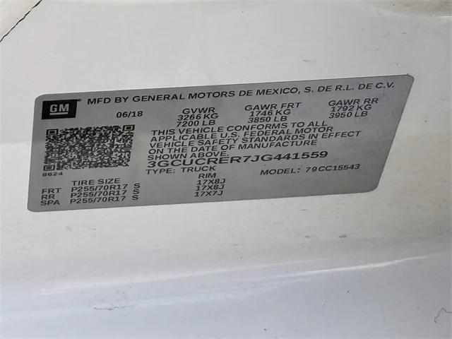 2018 Summit White Chevrolet Silverado 1500